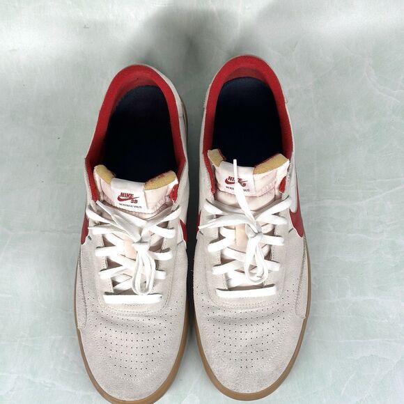 Nike Shoes Mens Size 14 Heritage Vulc SB Summit White Cardinal Red CD5010-100 - Picture 4 of 14